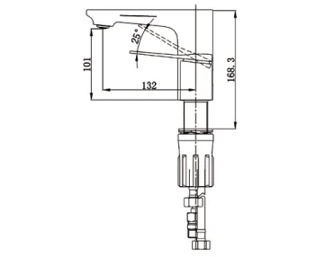 Vòi Lavabo Nóng Lạnh Âm Chậu Jomoo 32304-456/1B-Z