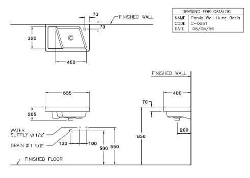 Chậu Rửa Lavabo Treo Tường COTTO C0061
