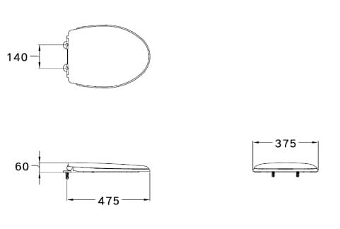 Nắp bồn cầu rơi êm COTTO C91005