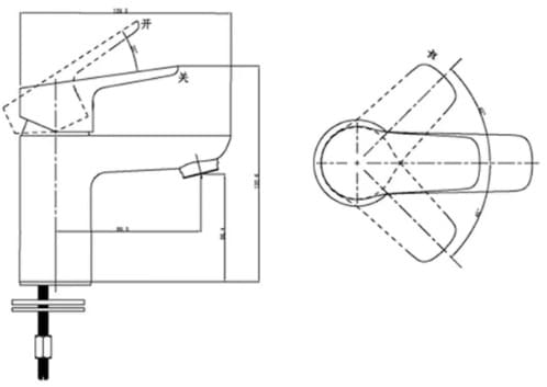 Vòi Lavabo Nóng Lạnh Jomoo P32314-484/1C-Z