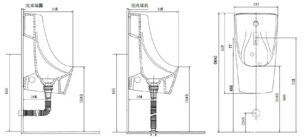 Tiểu Nam Treo Tường Cảm Ứng Jomoo PJ13061-0-1D/31Z-1