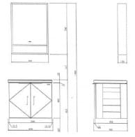 Bản vẽ Tủ Chậu JOMOO A2408-72AC-1