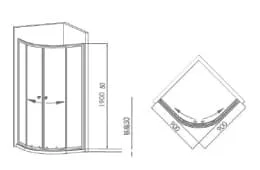 Phòng Tắm Kính Góc JOMOO M3881-3A01-JMG