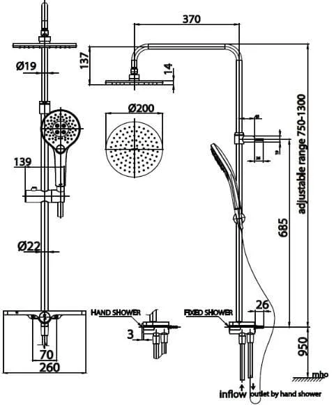Bản vẽ Cây Sen Tắm Cotto CT6211