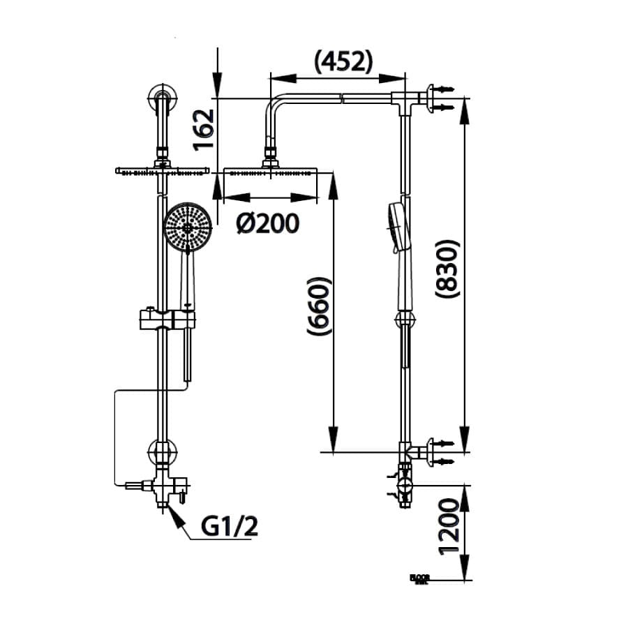 Bản vẽ Cây Sen Tắm Cotto CT623Z94Z84