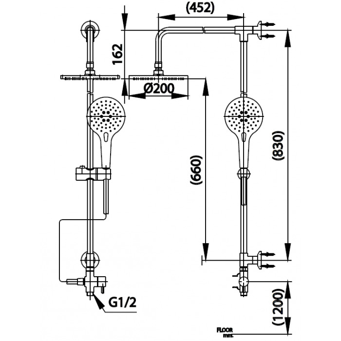 Bản vẽ Cây Sen Tắm Cotto CT623Z94Z88