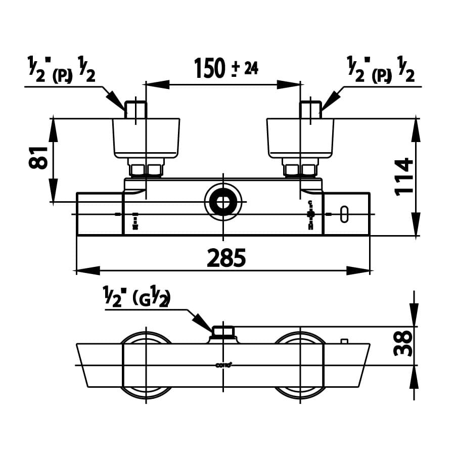 Củ sen tắm nhiệt độ COTTO CT2085