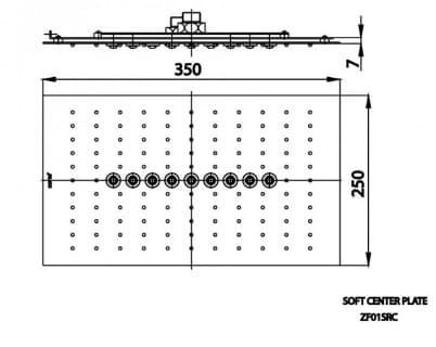 Bản vẽ Bát sen tắm gắn trần COTTO ZF01SRC