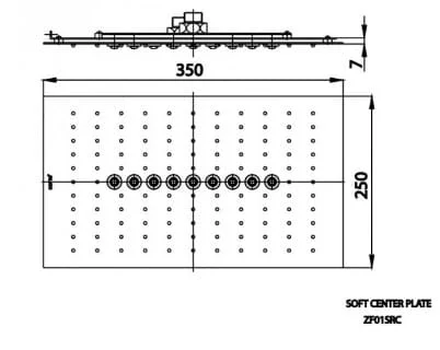 Bản vẽ Bát sen tắm gắn trần COTTO ZF01SRC