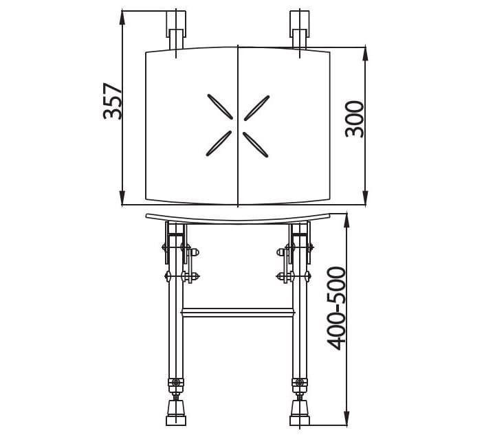 Bản vẽ kỹ thuật Ghế ngồi tắm cho người cao tuổi Cotto CT0179#WH