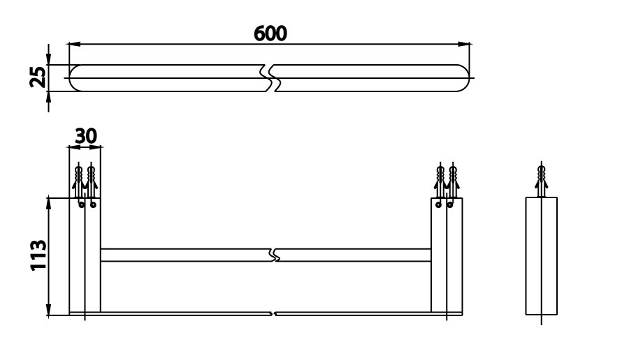 Thanh treo khăn đơn COTTO CT0286(HM)