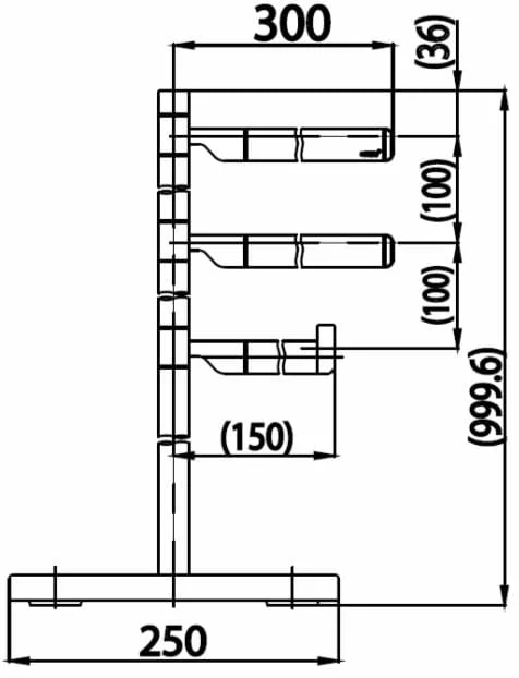 Bản vẽ Thanh treo khăn đặt sàn COTTO CT0116