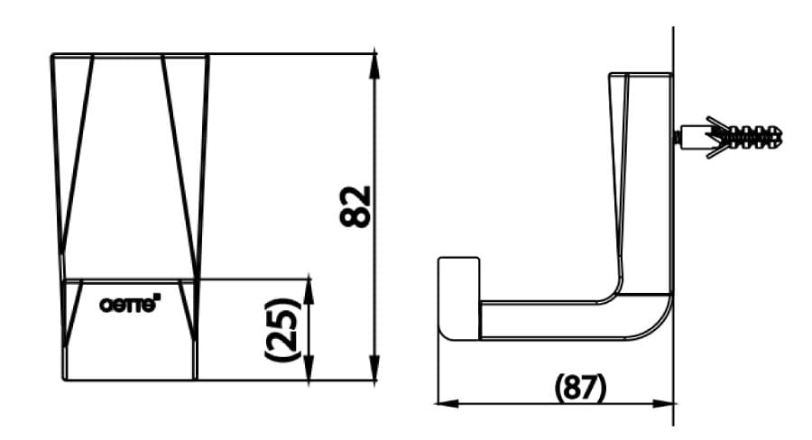 Bản vẽ Móc áo đơn Cotto CT0111