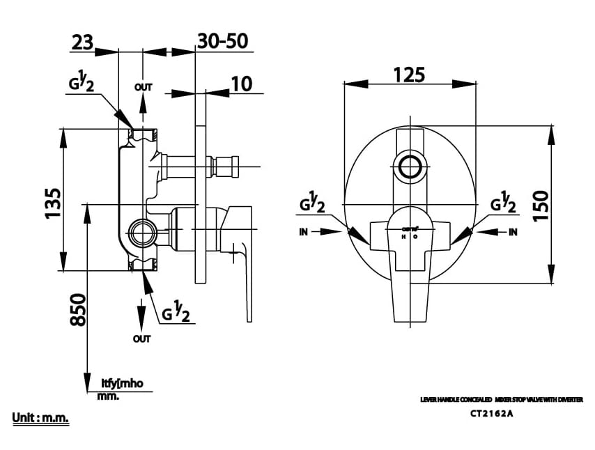 Mặt nạ sen tắm âm tường COTTO CT2162A