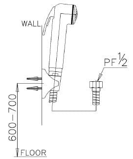 Vòi xịt vệ sinh COTTO CT992NK#CR(HM)