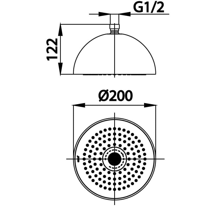 Bản vẽ Bát sen tắm gắn trần có loa Bluetooth COTTO Z002V 