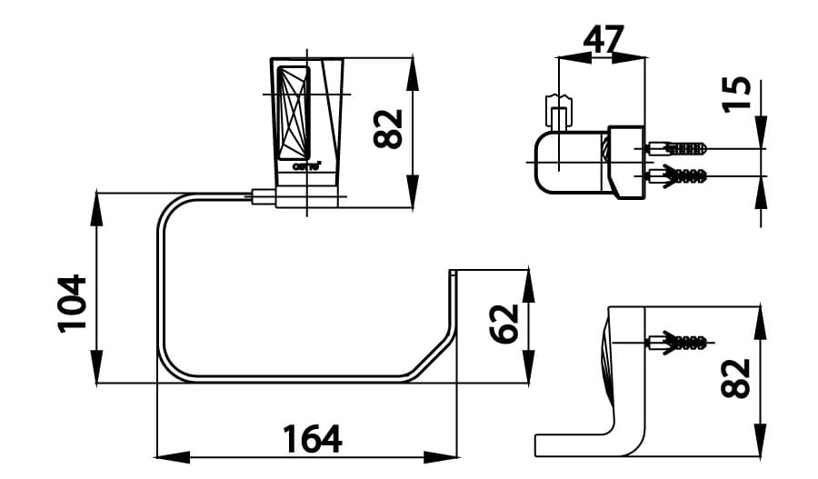 Vòng treo khăn COTTO CT0113STC32#BN