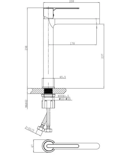 Vòi lavabo Huge H-2600A