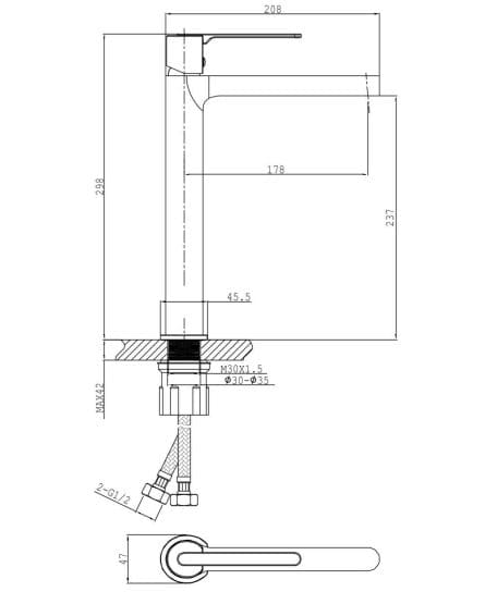 Vòi lavabo Huge H-2600AC