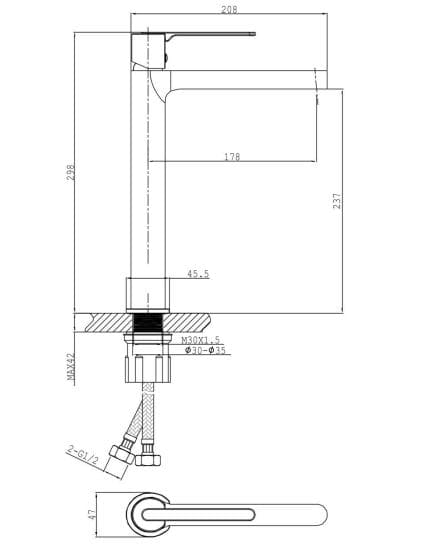 Vòi lavabo  Huge H-2600AM