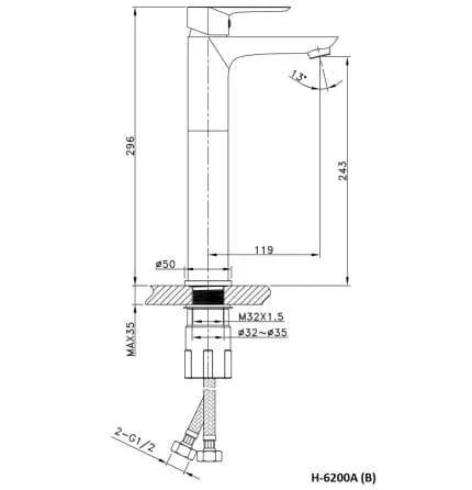 Vòi lavabo Huge H-6200A