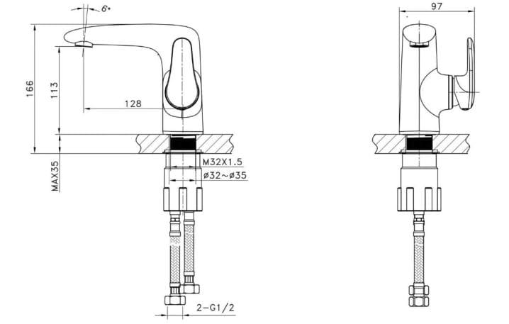Vòi lavabo Huge H-6600A