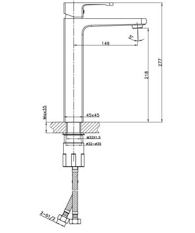 Vòi lavabo Huge H-6900A