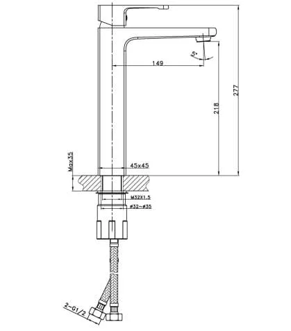 Vòi lavabo Huge H-6900AB