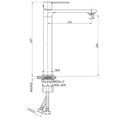 Vòi lavabo Huge H-8600VG