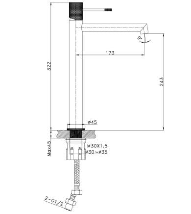 Vòi lavabo Huge H-8900A