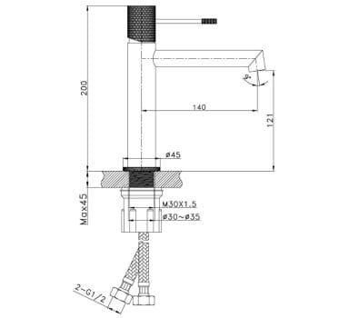 Vòi lavabo Huge H-8900V