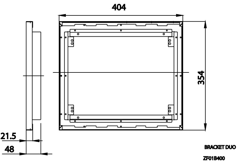 Bản vẽ Khung giá đỡ bát sen COTTO ZF01B400