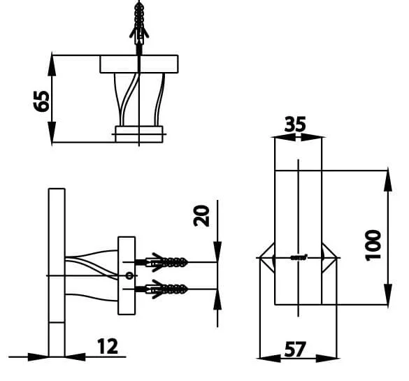 Móc áo đơn Cotto CT0061#GR(HM)