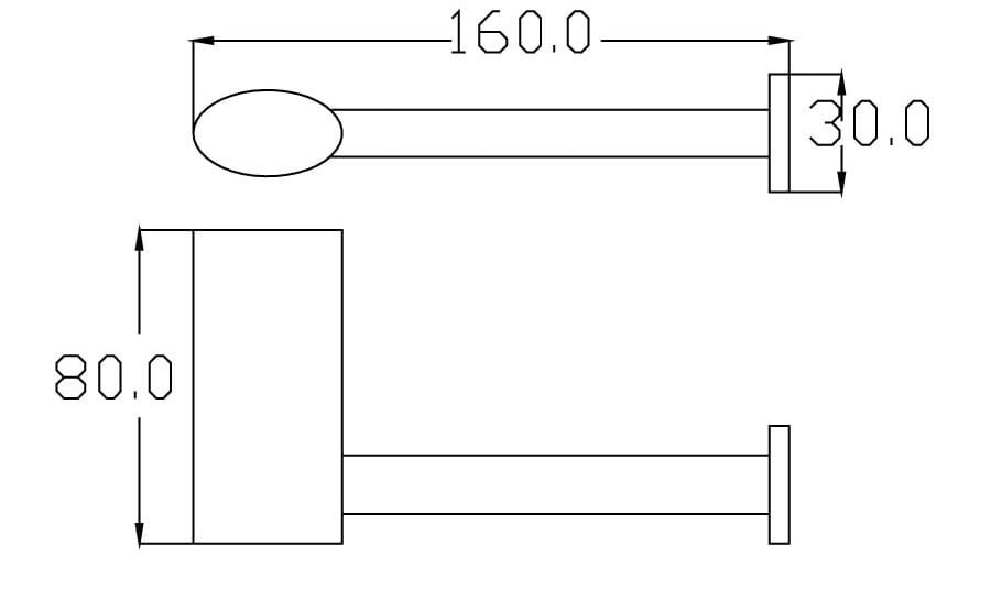 Bản vẽ kỹ thuật Móc giấy vệ sinh COTTO CT0225#BL