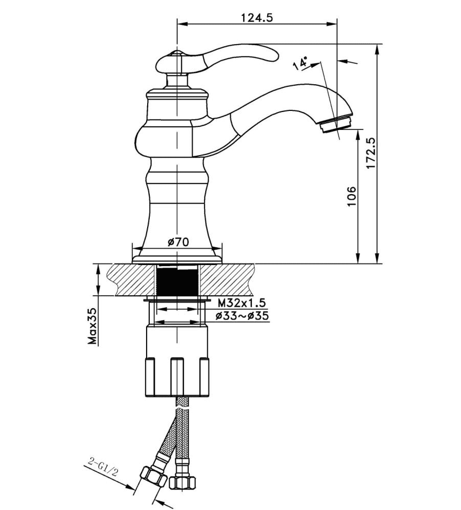 Vòi lavabo Huge H-H900VR