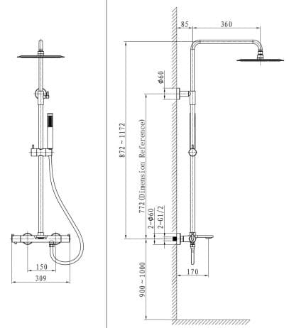 Bản vẽ sen tắm Huge H-S2666