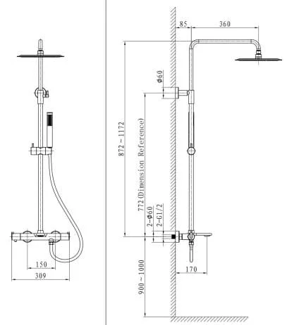 Bản vẽ sen tắm Huge H-S2666