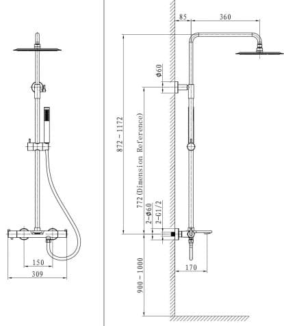 Bản vẽ sen tắm Huge H-S2666B