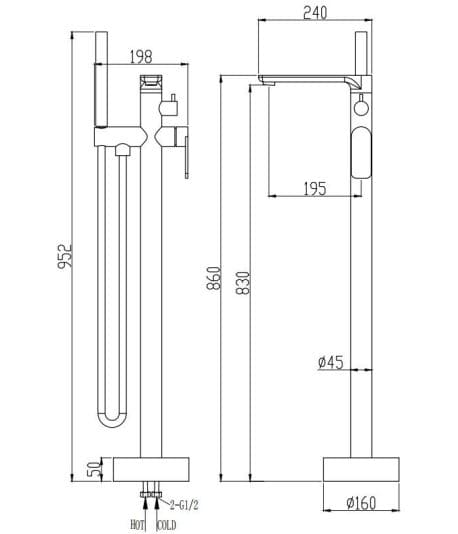 Bản vẽ sen tắm Huge H-SF266