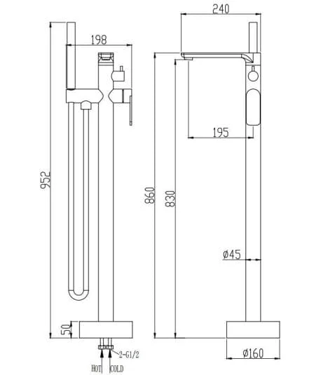Bản vẽ sen tắm Huge H-SF266