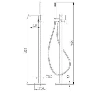 Bản vẽ sen tắm Huge H-SF366G