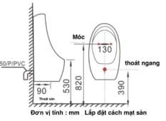 Bản vẽ bồn tiểu Huge H-TN015