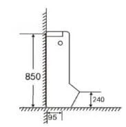 Bản vẽ bồn tiểu Huge H-TN055