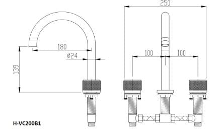 Vòi lavabo Huge H-VC200B1 