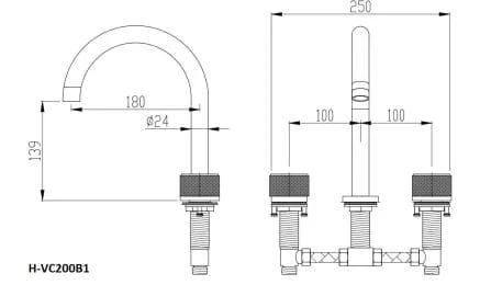 Vòi lavabo Huge H-VC200B1 