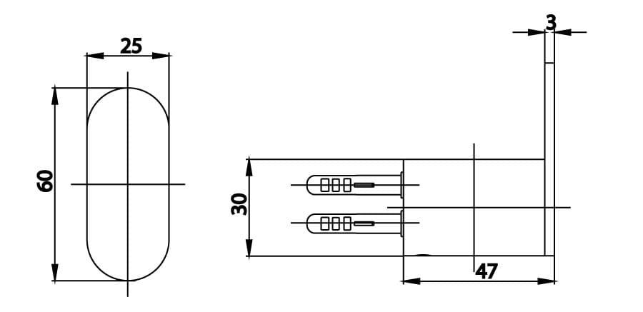 Bản vẽ Móc áo đơn Cotto CT0281#BL(HM)