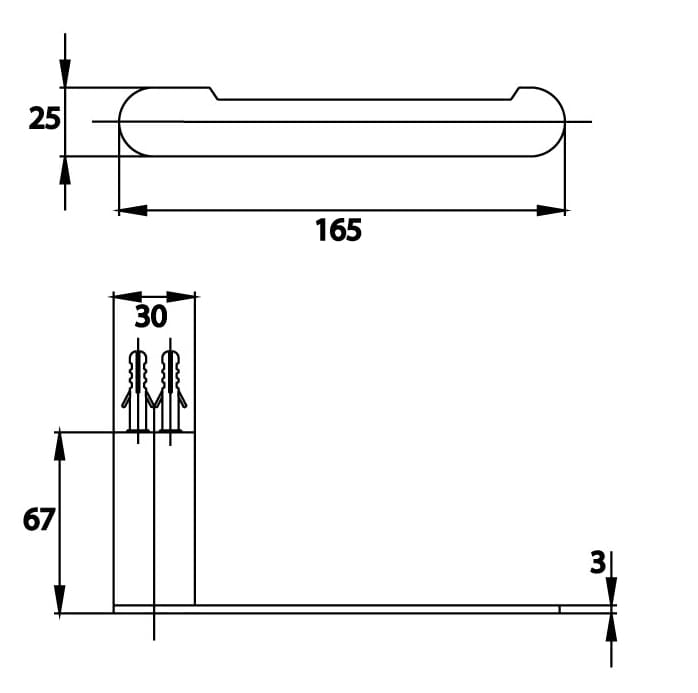 Bản vẽ Móc giấy vệ sinh COTTO CT0283#BL(HM)