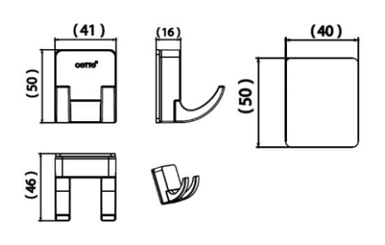 Bản vẽ Móc áo đôi Cotto CT0313(HM)