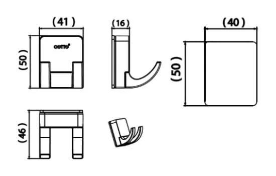 Bản vẽ Móc áo đôi Cotto CT0313(HM)