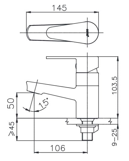 Vòi rửa mặt lavabo lạnh COTTO CT1164AE(HM)